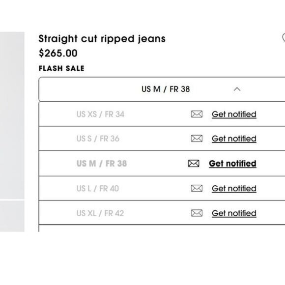 Maje High Rise Anthracite Straight Cut Jean With Raw Ripped Hem Size XL / 42 FR - Picture 2 of 9